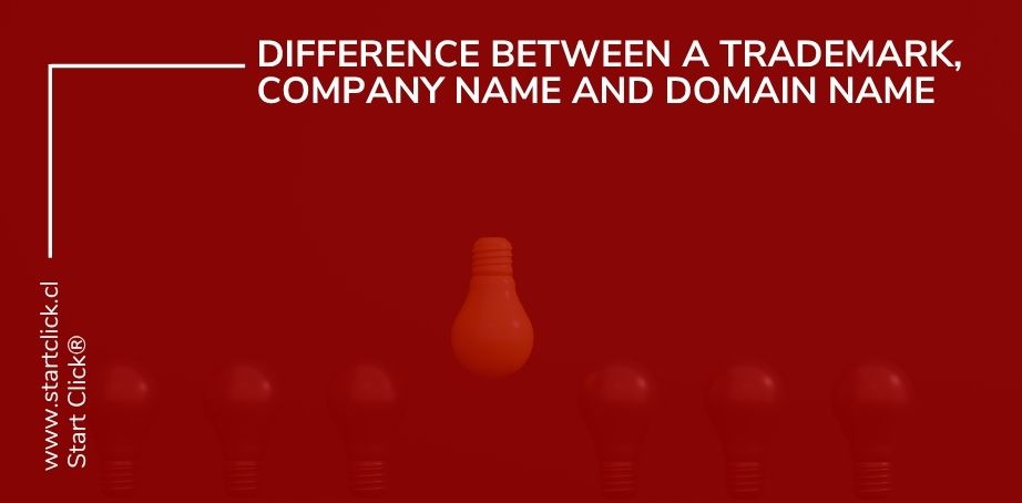 Difference between trademark, company name and domain name